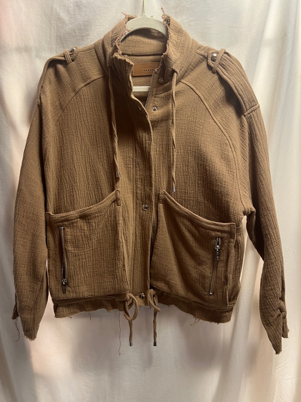 Blank NYC Brown Unstructured Bomber Jacket